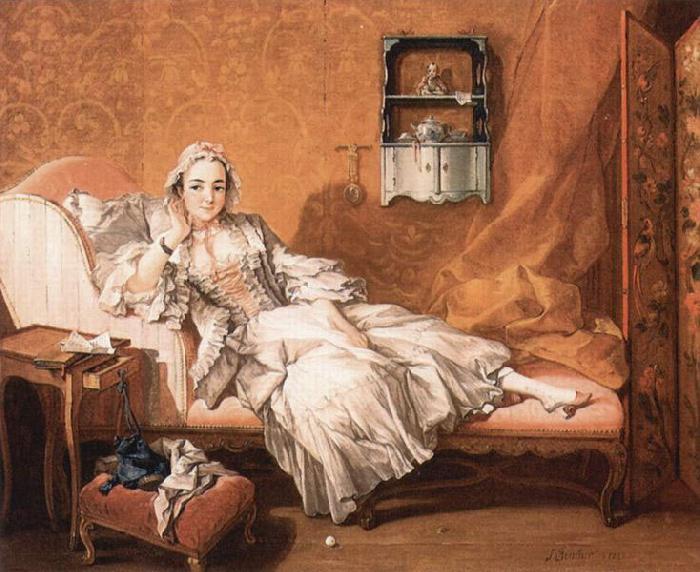 Francois Boucher Portrait of the artist's wife Marie-Jeanne Buseau oil painting picture